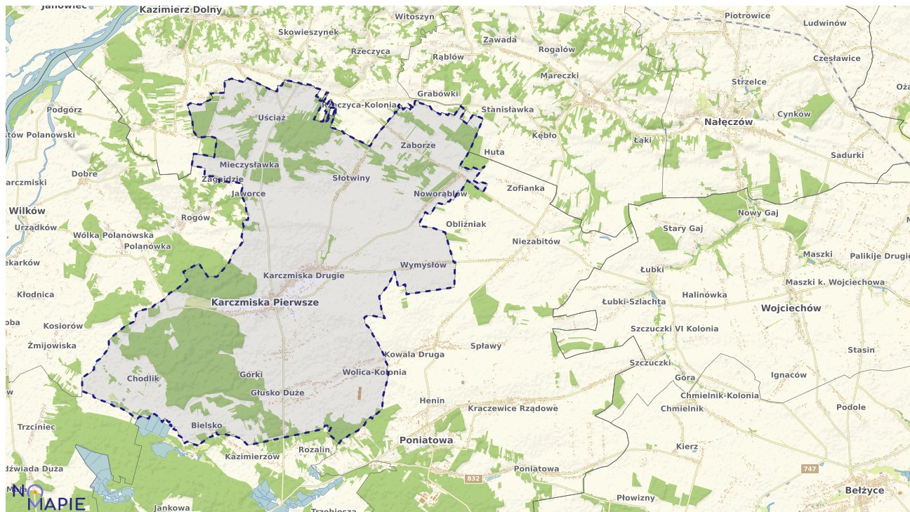 Mapa uzbrojenia terenu Karczmisk