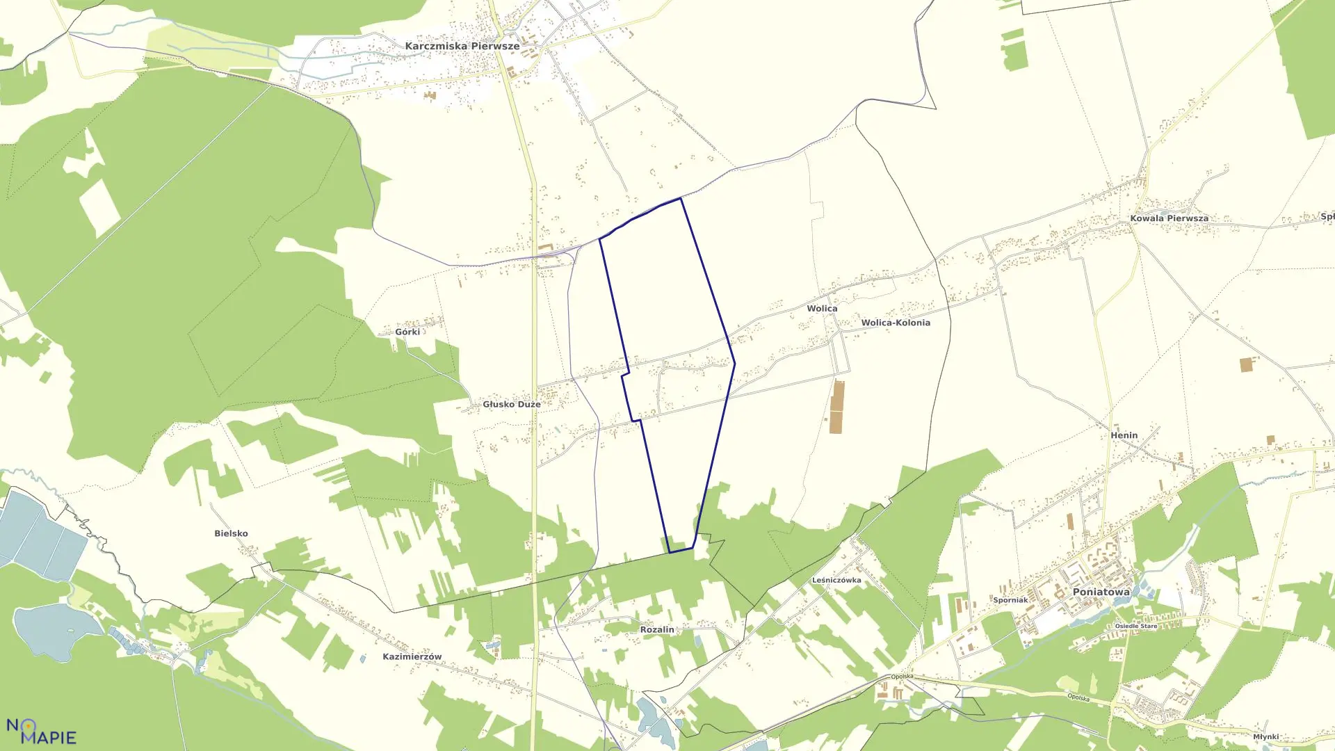 Mapa obrębu 05-GŁUSKO MAŁE w gminie Karczmiska