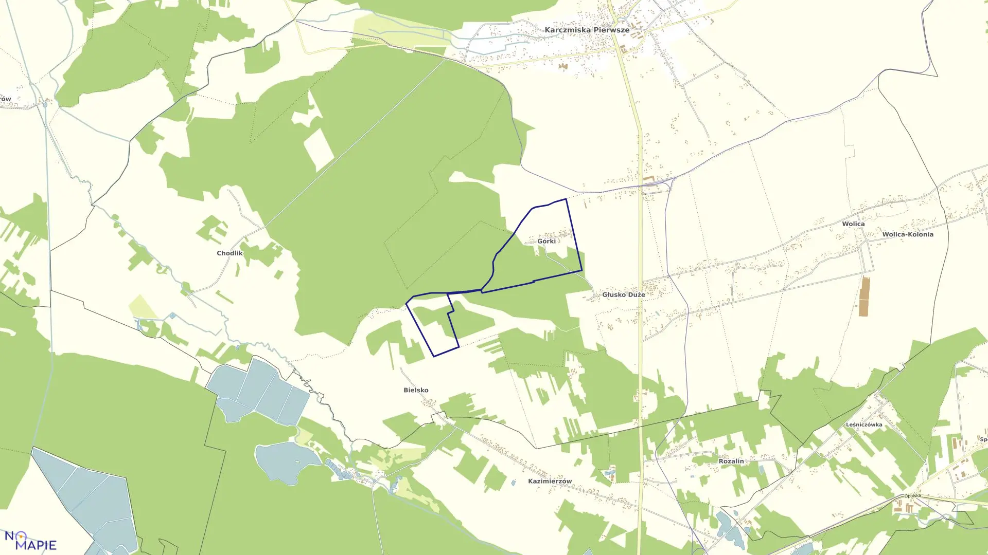 Mapa obrębu 06-GÓRKI w gminie Karczmiska
