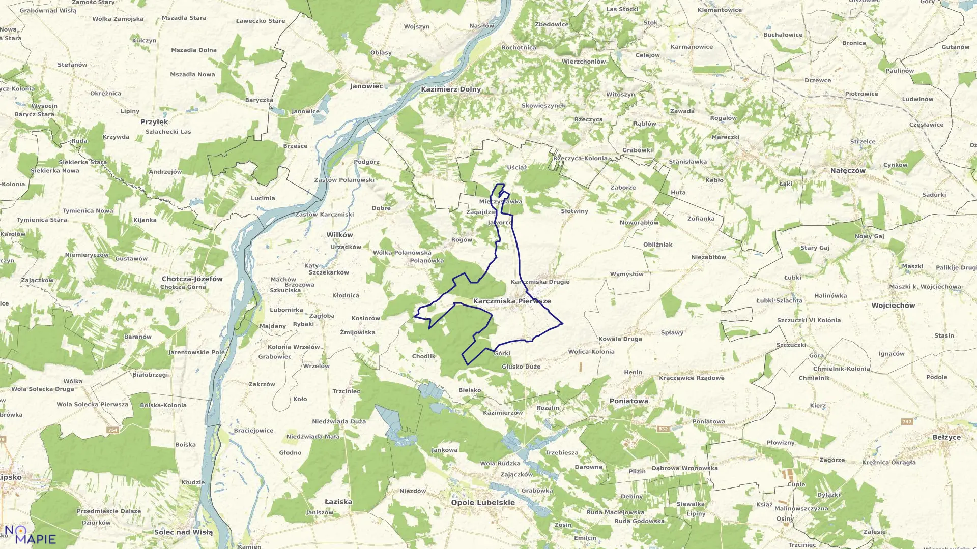 Mapa obrębu 07-KARCZMISKA  PIERWSZE w gminie Karczmiska