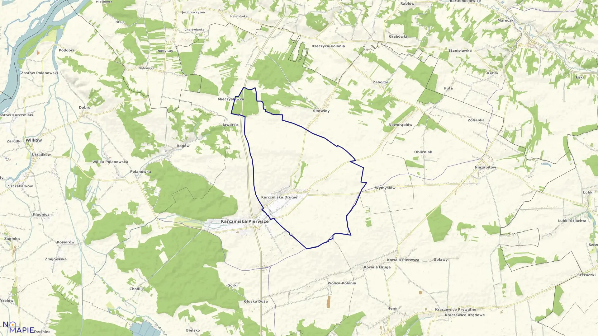 Mapa obrębu 08-KARCZMISKA  DRUGIE w gminie Karczmiska