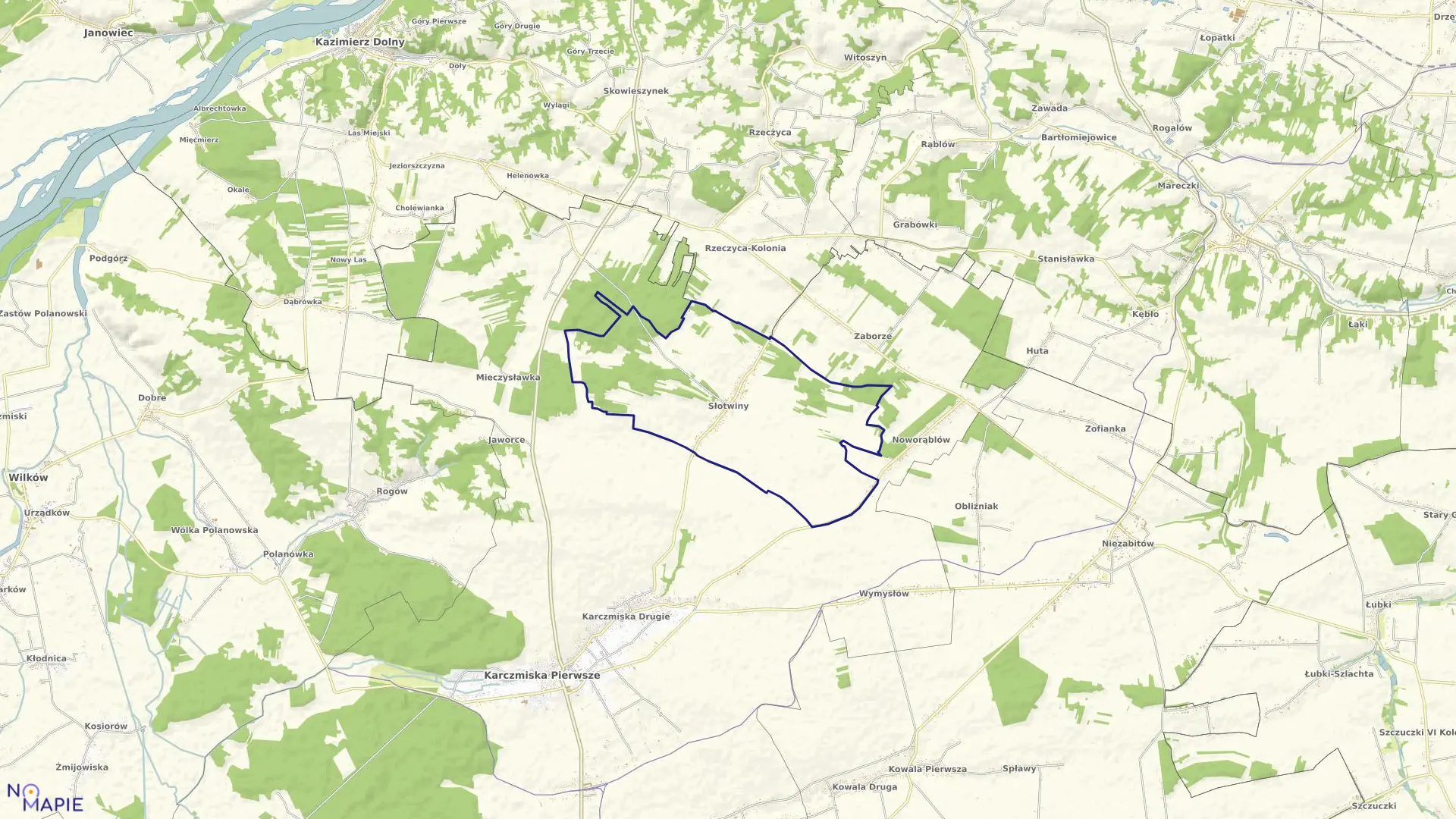 Mapa obrębu 10-SŁOTWINY w gminie Karczmiska