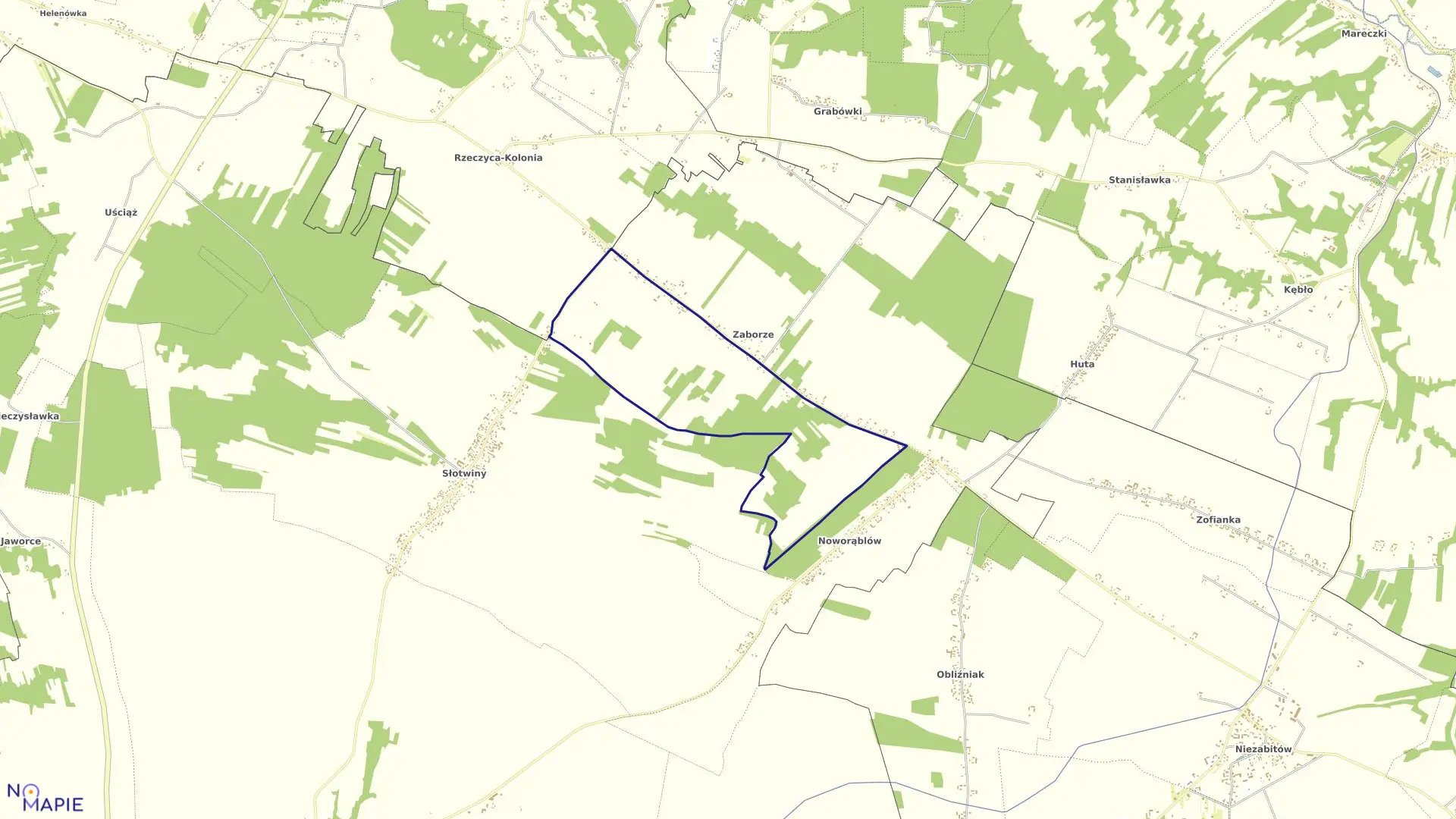 Mapa obrębu 17-ZABORZE-KOLONIA w gminie Karczmiska